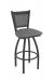 Holland's Hadleigh Black Swivel Bar Stool in Gray