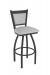 Holland's Hadleigh Black Swivel Bar Stool in Gray