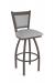 Holland's Hadleigh Bronze Swivel Bar Stool in Gray