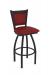 Holland's Hadleigh Black Swivel Bar Stool in Red