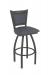 Holland's Hadleigh Pewter Swivel Bar Stool in Dark Gray