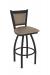 Holland's Hadleigh Black Swivel Bar Stool in Brown