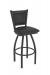 Holland's Hadleigh Black Swivel Bar Stool in Black Vinyl