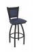 Holland's Hadleigh Black Swivel Bar Stool in Blue