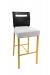 Garland's Yellow Metal Bar Stool Upholstered with Wood Back
