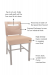 Features: back cut-out helps you easily pull out the dining chair to sit down, wood back is made of European Beechwood, exposed fasteners/screws for an industrial look, high density foam resists sagging over time, heavy duty welded steel construction.