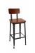 Trendler's Portland Bar Stool with Wood Back and Wood Seat