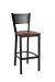 Trendler's Mesh Back Metal Bar Stool with Wood Seat