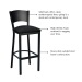 Features: Solid back offers clean, uninterrupted lines, giving it a sleek and contemporary look, high density foam resists sagging over time, heavy duty welded steel construction.