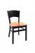 Solid Back Metal Dining Chair in Black With Wood Seat