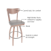 Features curved back for comfort, high density foam that resists sagging over time. Footrest is metal for strength.