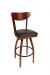 Trendler's Stefano Wood Swivel Bar Stool with Curved Back