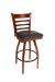 Trendler's Ladder Back Wood Swivel Bar Stool