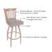 Features popular jailhouse / slat back design, curved back for comfort, high density foam that resists sagging over time. Footrest is metal for strength.