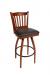 Trendler's Jailhouse Back Wood Swivel Bar Stool