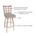 Features popular lattice back design, curved back for comfort, high density foam that resists sagging over time. Footrest is metal for strength.