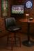 Trendler's Americana Black Swivel Wood Bar Stool in Mancave with Pub Table