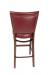 Trendler's Sofia Wood Upholstered Bar Stool with Back in Red - Backside with Nailhead Trim