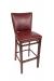 Trendler's Sofia Wood Upholstered Bar Stool with Back in Red