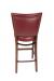 Trendler's Santos Wood Red Upholstered Bar Stool with Nailhead Trim - Back View