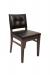 Trendler's Bradley Wood Upholstered Dining Chair with Button Tufting in Black and Brown