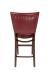 Trendler's Blanca Upholstered Wood Bar Stool in Red with Button Tufting - Back View