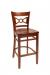 Trendler's Cleo Cherry Wood Bar Stool with Bowtie Back and Wood Seat