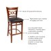 Features: High density foam, resistant to sagging over time, Made of European Beechwood, Leg rung joints feature Mortised & Tenoned glued construction, providing proven durability. In addition, each rung joint is further reinforced by screw-fastened metal brackets to ensure long lasting service.
