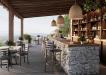 Holland's Outdoor Jackie Stainless Steel Bar Stools and Chairs on Outdoor Patio Deck