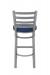 Holland's Outdoor 400 Stainless Steel Bar Stool with Ladder Back - Breeze Sapphire - Back