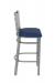 Holland's Outdoor 400 Stainless Steel Bar Stool with Ladder Back - Breeze Sapphire - Side