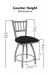 Holland's Contessa Swivel Counter Height Stool Dimensions