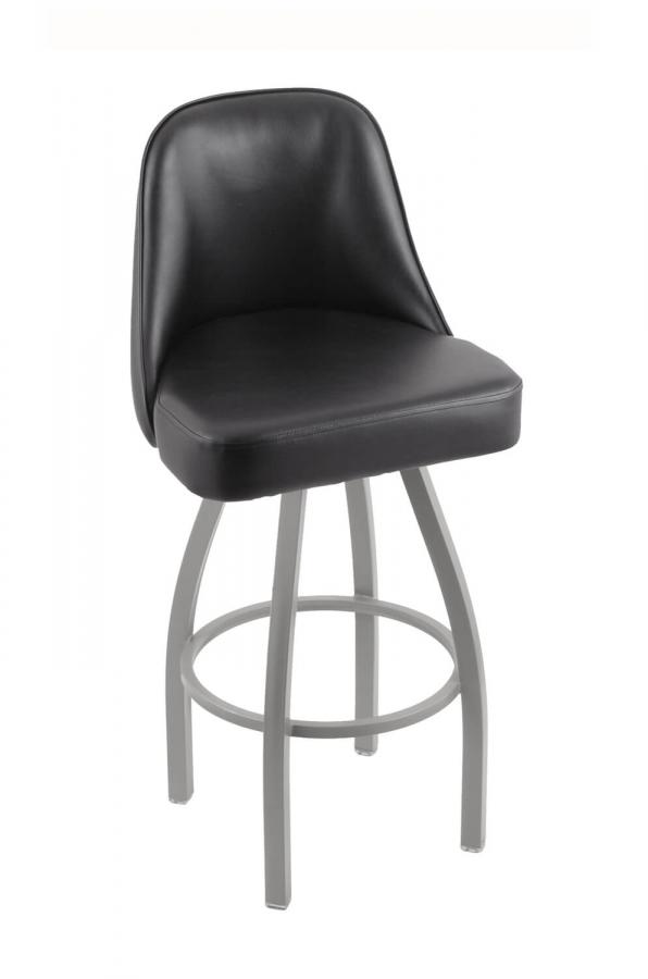 Buy Holland's Grizzly Swivel Bar Stool in Black Vinyl Customize!