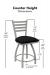 Holland's Jackie Swivel Counter Stool Height Dimensions