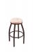 Holland's Misha #802 Backless Swivel Stool in Bronze Metal Finish and Natural Maple Seat Wood Finish