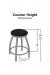 Holland's Misha Backless Swivel Counter Height Stool Dimensions