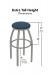 Holland's Misha Backless Swivel Extra Tall Height Stool Dimensions
