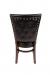Trendler's Barbara Black Dining Chair (wood) with Black Vinyl - Backside with Tufted Back