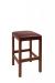 Trendler's Harris Square Backless Wood Barstool with Seat Cushion