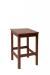 Trendler's Harris Square Backless Wood Barstool with Wood Seat