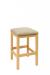 Trendler's Harris Square Backless Natural Wood Bar Stool