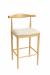 Trendler's Charlotte Mid-Century Modern Wood Bar Stool in Natural Wood Finish