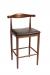 Trendler's Charlotte Mid-Century Modern Medium Cherry Brown Wood Bar Stool in Natural Wood Finish