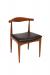 Trendler's Charlotte Mid-Century Modern Dining Chair with Curved Back and Seat Cushion