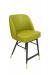 Trendler's HD Modern Metal Upholstered Counter Stool with Green Vinyl on Back and Seat