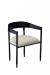 Wesley Allen's Lorenzo Modern Dining Arm Chair with Curved Back