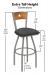 Holland's Voltaire Swivel Extra Tall Height Stool Dimensions