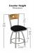 Holland's Voltaire Swivel Counter Height Stool Dimensions