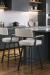 Amisco's Albert Swivel Bar Stools with Arms in Modern Kitchen
