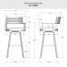 Amisco's Albert Bar Height Dimensions